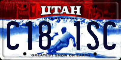 UT license plate C181SC