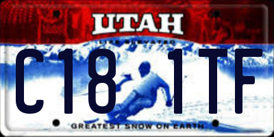 UT license plate C181TF