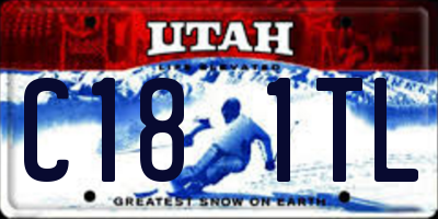 UT license plate C181TL