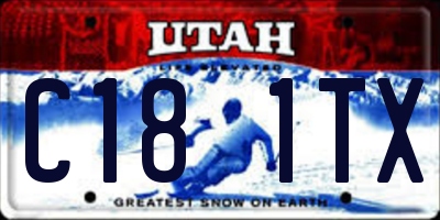 UT license plate C181TX