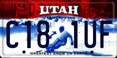 UT license plate C181UF