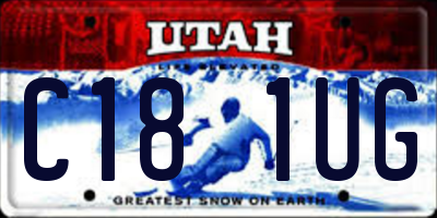 UT license plate C181UG