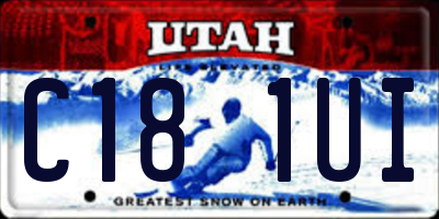 UT license plate C181UI