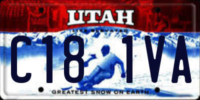 UT license plate C181VA