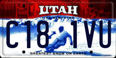 UT license plate C181VU