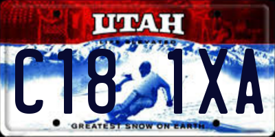 UT license plate C181XA