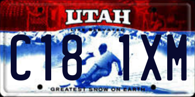 UT license plate C181XM