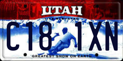 UT license plate C181XN
