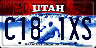 UT license plate C181XS
