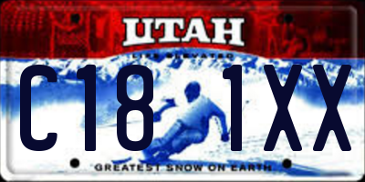 UT license plate C181XX