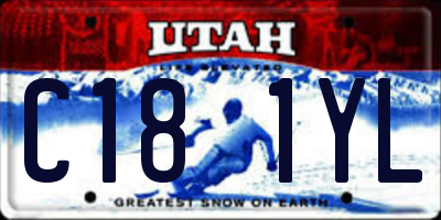 UT license plate C181YL