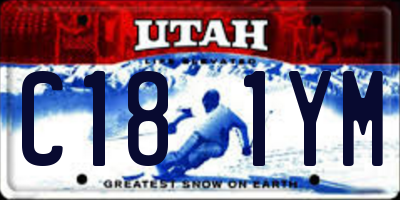 UT license plate C181YM