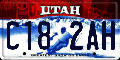 UT license plate C182AH