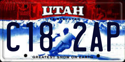 UT license plate C182AP