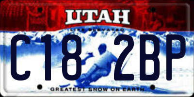 UT license plate C182BP