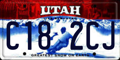 UT license plate C182CJ
