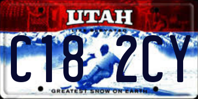 UT license plate C182CY