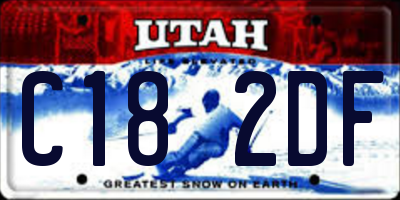UT license plate C182DF