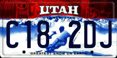 UT license plate C182DJ