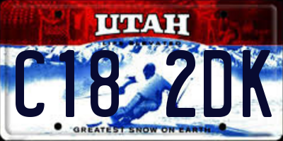 UT license plate C182DK