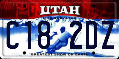UT license plate C182DZ