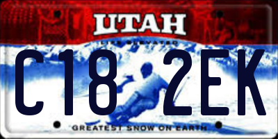 UT license plate C182EK