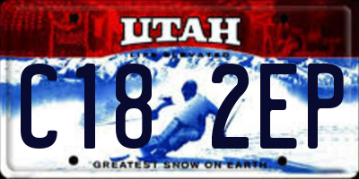 UT license plate C182EP
