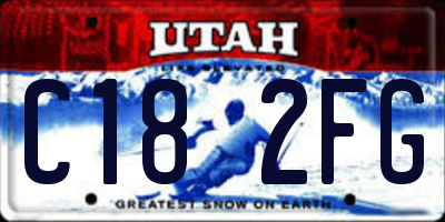 UT license plate C182FG