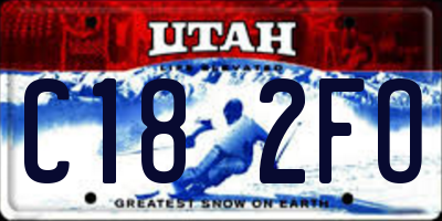 UT license plate C182FO