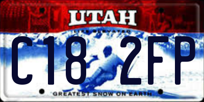 UT license plate C182FP