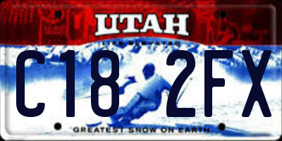 UT license plate C182FX