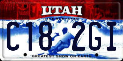 UT license plate C182GI
