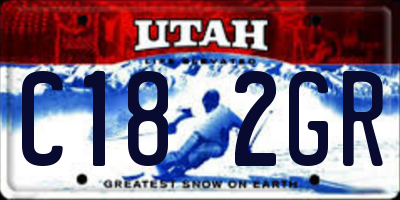 UT license plate C182GR