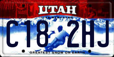 UT license plate C182HJ