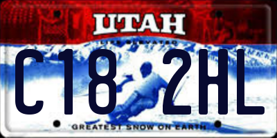 UT license plate C182HL