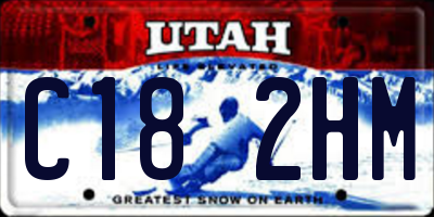 UT license plate C182HM