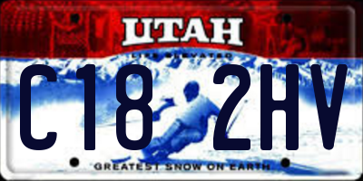 UT license plate C182HV