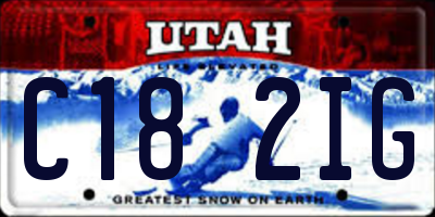 UT license plate C182IG