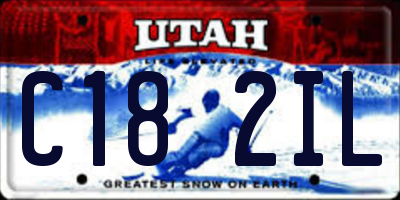 UT license plate C182IL