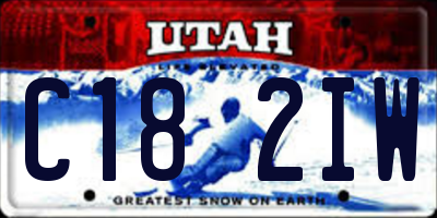UT license plate C182IW