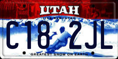 UT license plate C182JL
