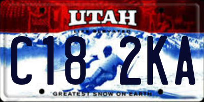 UT license plate C182KA