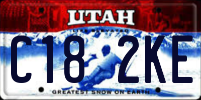 UT license plate C182KE