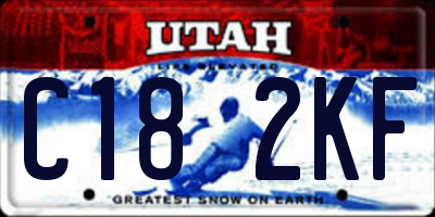 UT license plate C182KF
