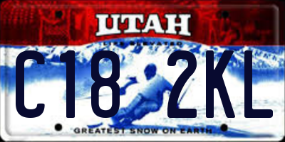 UT license plate C182KL