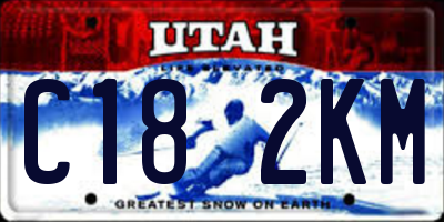 UT license plate C182KM