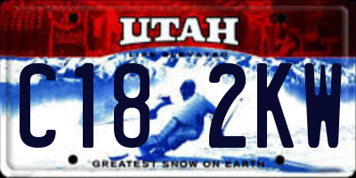 UT license plate C182KW