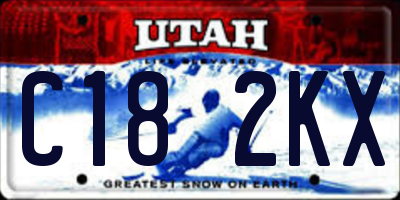 UT license plate C182KX