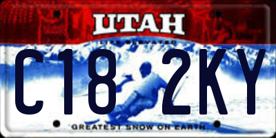 UT license plate C182KY
