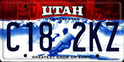 UT license plate C182KZ